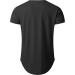 LETAOTAO Men's Hipster Slim Fit Longline T-Shirt Gym Muscle Tee - Black, Size Medium - Buy Online on GoSupps.com