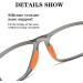 Moluci Multifocus Reading Glasses for Men & Women - Blue Light Blocking Anti-Eye Strain Spring Hinge +200 Clear Lenses - Buy Online on GoSupps.com
