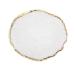 JASSINS Resin Nail Art Palette Nail Art Painting Mixed Color Palette Gold Edge Nail Gel Color Makeup Display Board(White) 2 White