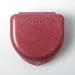 Cool Glitter Red Denture Box Night Guard & Braces Organizer - Stylish & Secure Storage - International Shipping Available - Buy Online on GoSupps.com