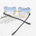 Harilla Cat Ear Shaped Sunglasses - Frameless Fashion Glasses for Kids & Adults Ideal for Beach Travel & Parties - Stylish Blue Resin Lens Gifts - Buy Online on GoSupps.com