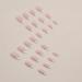SINLOV Almond False Nails Glitter Press on Nails Nude Long Acrylic Art Full Cover Fake Nails Pink Gradient French Fake Nails for Women and Girls - Buy Online on GoSupps.com
