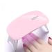 Mini Nail Lamp Portable LED Nail Lamp 6W Nail Gel Dryer DIY Art Nails Tool for Women and Girls Manicure (Pink)