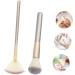 FRCOLOR 2 Sets Makeup Brush Cosmetic Brush Powder Brush Makeup Highlighter Cosmetics Brush Highlighter Fan Facial Fan Corrugated Silk Nylon Wool Woman Major - Buy Online on GoSupps.com