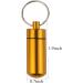 10 Pcs Waterproof Aluminum Pill Holders with Keychain - Portable Pill Case for Travel - Bantoye Multicolor Drug Containers - Buy Online on GoSupps.com