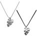 Oralgo Heart Follower Necklace - Titanium Steel Choker & Love Trailer Jewelry | Perfect Gift for Women - B Black Rope Model - Buy Online on GoSupps.com