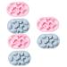 Zerodeko 6 Pcs Silicone Mold Christmas Decor Easter Egg Molds Silicone DIY Candy Gum Paste Easter Baking Manual Silicone Fondant Mold Cake Fondant Mint Jelly Chocolate Cake Mold Silica Gel 22.9X15X2.3CMx3pcs