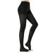 Medical Compression Pantyhose for Women & Men 20-30mmHg Graduated Support Hose Tights Opaque Open Toe Waist High Compression Stockings for Varicose Veins Swelling Edema Flight Open Toe Black Large