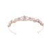 ARALUKY Rhinestone Crown Crystal Bridal Tiara Princess Crown Birthday Tiaras and Crowns for Women and Girls Fashion Bridal Headband Hair Accessories for Wedding Birthday Prom-Rose Gold