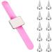10 Pieces Hair Parting Ring with Magnetic Pin Holder Wrist Adjustable Pinky Hair Parting Tool Metal Braiding Rings for Parting Hair Hair Selecting Tools (Pink) - Buy Online on GoSupps.com