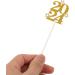 ibasenice 30pcs New Year Cupcake Toppers 2024 Cake Toppers Glitter Gold Cupcake Topper Cheers to 2024 Cake Picks Dessert Picks for New Years Eve Party Decoration Golden - Buy Online on GoSupps.com