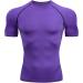szxiten Men's Compression Workout Set - Purple, X-Large | Gym Tights & Short Sleeve Shirt | Quick Dry Base Layer Sportswear - Buy Online on GoSupps.com