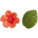 Dekora - Box of 8 Pink Sugar Flowers and 5 Green Leaves - Edible Cake Decorating Tools - Sugar Cake Decoration - Birthday Sugar Cake Decoration - Buy Online on GoSupps.com