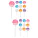 UPKOCH 20 Pcs Fake Lollipop Candy Toy Lollipop Birthday Giant Candy Faux Candy Lollipop Picks Resin