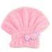 Microfiber Dry Hair Cap Quick Drying Head Wrapped Towel for Women Cute Bathing Caps (Size : Rose Red)