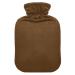 Brown Hot Water Bottle with Cover Hot Water Bottles for Pain Relief Hot Water Bag Feet and Bed Warmer for Period Cramps 2L
