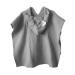 Mimuselina bathing poncho baby - baby poncho bath towel cotton and absorbent - bathing poncho children quickly drying for babies and children - bathrobe baby for beach and pool (gray)