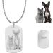 Personalized Cat & Dog Heart Necklace | Custom Engraved Sterling Silver Photo Jewelry for Pet Lovers - Perfect Gift for Cat & Dog Moms - Buy Online on GoSupps.com