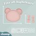 Suction Plate Baby Cutlery Set Chomp - Includes Baby Toothbrush, Weaning Set, Spoon, Fork, Suction Bowls - Rose Pink | Dishwasher Safe - Buy Online on GoSupps.com