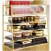 Anncus Fashion Gold Glass Desktop Makeup Organizer Makeup Powder Storage Box Lipstick Holder Perfume Organizer Eye Shadow Storage Box - (Color: Gold) - Buy Online on GoSupps.com