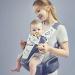 Bebamour Baby Carrier - Front and Back Carry, Newborn to Toddler, Hip Carrier, Head Hood, Waist Extender, Teething Pads - Mesh Grey - Buy Online on GoSupps.com