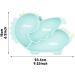 Silicone Suction Plate for Toddlers - Self Feeding Divided Dish and Bowl - Highchair Tray Compatible - Wyvern Mint Cream - Buy Online on GoSupps.com