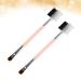 FRCOLOR Professional Cosmetics Brush Set - 2 Eye Shadow & Eyebrow Brushes with Spoolie - Double Sided Makeup Tools - Pink - International Shipping Available - Buy Online on GoSupps.com