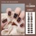 24Pcs/Set Press On Nails Ins French Gradient Dark Butterfly Diamonds False Nails Acrylic Fake Nails Full Cover Nails Tips Artificial Finger Manicure Press on nails for Women and Girls - Buy Online on GoSupps.com