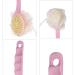 2-IN-1 Bath Body Brush With Long Handle - Shower Sponge Loofah & Bristles Back Scrubber for Exfoliating & Massage - Buy Online on GoSupps.com