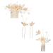 Didiseaon 2 Sets Hair Accessories Flower Decor Rhinestone Hair Clip Bridal Hair Clip Rhinestone Wedding Hair Comb Bridal Headpieces for Wedding Wig Combs Zinc Alloy Flower Head Women's Pearl