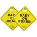 VZUHSW 2x baby on board car warning signs reusable & durable safety signs for children in the car including stickers perfect for young parents!