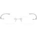 Reducblu Rimless Reading Glasses - Small Silver 2.5 Diopter Readers for Men and Women - Buy Online on GoSupps.com
