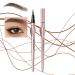 Brown Eyebrow Liquid Pencil with Two Tipped Micro-Fork Waterproof & Smudge Proof Liquid Eyeliner Felt Tip Applicator High Pigmented Liner Long-Lasting Quick Drying for Women 01 Brown #01 Brown