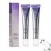 Retinol Eye Cream with Cooling Triple Roller Hyaluronic Acid Eye Serum for Dark Circles Puffiness & Fine Lines Anti-Wrinkle Firming & Moisturizing Treatment 20g (2PCS)