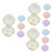 Healeeved 12 pieces Color care box silicone container Small plastic container Brillen cleaner-etui Double glasses case container PP eye organizer set