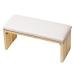 Bohue Nail Arm Rest Wooden Manicure Hand Pillow Comfortable Nail Hand Cushion Nail Tools Professional Hand Pad for Nail Salon (White)
