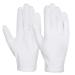 Anus cotton gloves 3 pairs of white cotton gloves fabric serving gloves for eczema moisturizing dry hands coin jewelry silver archive costume inspection medium size