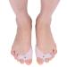 Agatige Gel Toe Separators 2 Pairs Non-Slip Hammer Toe Straightener Big Toe Bunion Protector for Men & Women