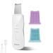 Face Scrubber Skin Spatula Facial Silicone Pore Cleaner Rechargeable All Skin Types Waterproof Blackhead Remover Tools for Deep Cleansing Exfoliating 3 Modes Wireless White