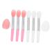 MAGICLULU 2 Sets Lip Stick Dust Cover Silicone Lip Brush Cosmetics Lipstick Brush Convenient Lip Mask Brush Lip Balm Applicator Accessory Silicone Lip Mask Makeup Brush Makeup Tool