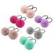 Minkissy 12pcs Pom Ball Elastic Hair Ties | Cute Pompom Hair Bands & Accessories for Ponytails - Buy Online on GoSupps.com