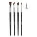 TEOYALL Eyeliner Brushes Set 4 PCS Ultra Thin Slanted Angled Brush Precision Fine Point Eyeliner Brush Flat Eyebrow Brush 4 Eyeliner Brushes