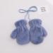 Kids Fleece Padded Winter Mittens with Anti-Lost String - Pure Blue | Ages 3-8 - Buy Online on GoSupps.com