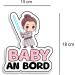 Bratikishop Baby on Board Sticker - Baby Jedi Girl | Durable & Waterproof Car Safety Signal | 18x15 cm - Buy Online on GoSupps.com