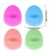 Silicone Face Cleansing Brush Massager - Exfoliator Scrubber Tool in Sky Blue | Manual Face Washing Solution - Buy Online on GoSupps.com