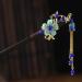 Blue Chinese Japanese Hair Stick Retro Wooden Hairpin Flower Hair Chopsticks Vintage Tassel Hair Stick Wedding Party Hair Stick Hanfu Hairpins Hair Styling Pins Hair Accessories