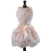 Delifur dog lace wedding dress tutu rock puppy cat flowers princess dress pet birthday party costume for spring summer (pink l) large rosa