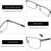 ZENOTTIC Blue Light Reading Glasses for Men - Trendy Square Metal Frame Anti-Glare Black Computer Readers 0.0x - Stylish & Comfortable Eyewear for Digital Protection - Buy Online on GoSupps.com