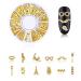 6 Boxes Metal Nail Studs 3D Art Decorations Glitter Jewels Rivet Micro Beads for Manicure Tips - Buy Online on GoSupps.com