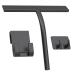 Anlynwooh Squeegee, Matte Black 9 inch, Streak Free Cleaning, Shower Squeegee for Glass Doors, Bathroom, Shower Doors, Mirrors, Tiles and Car Windows,Silicone Squeegees,Shower Cleaner with 2 Hooks. Black+2 Hooks